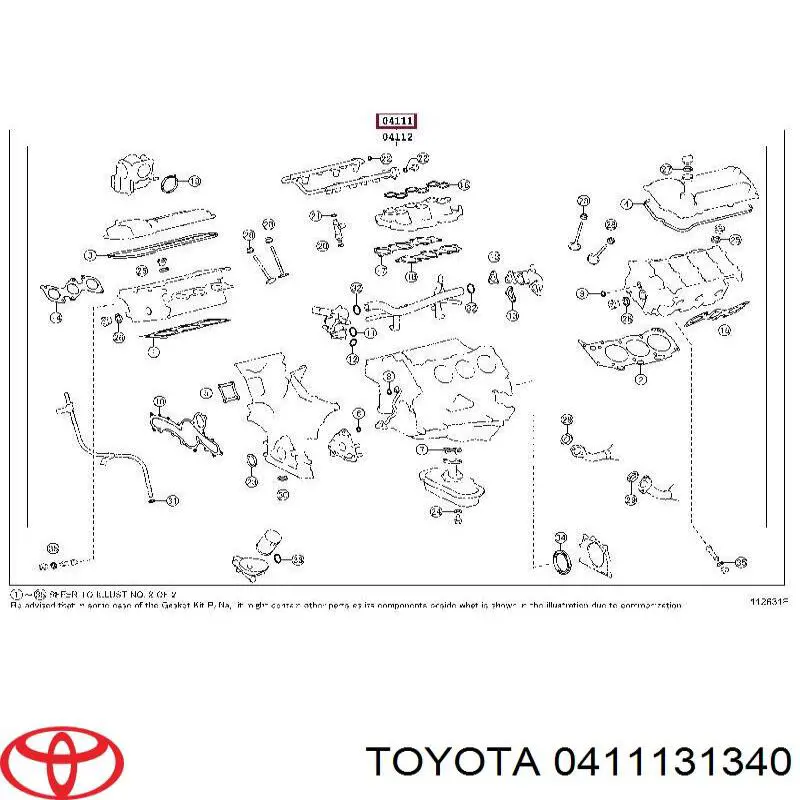 Comprar 411131050 Toyota Kit completo de juntas del motor