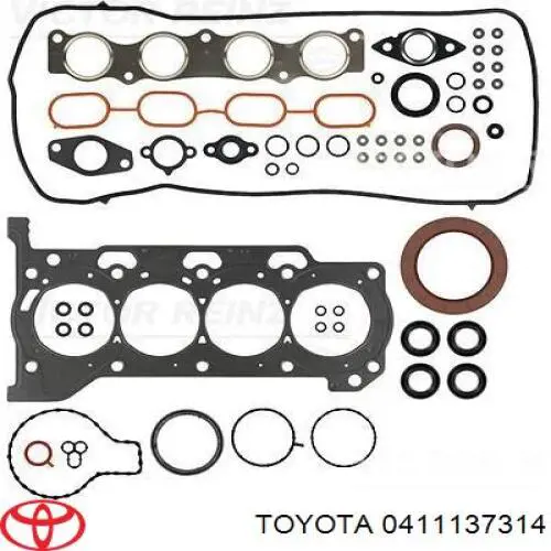 Kit completo de juntas del motor para Toyota Prius (ZVW5)