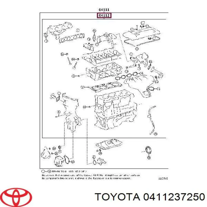 Juego de juntas superiores de motor Toyota 0411237252 precio, desde 90,05 EUR