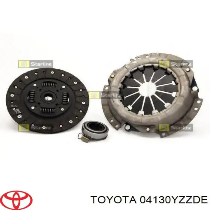 04130YZZDE Toyota kit de embrague (3 partes)