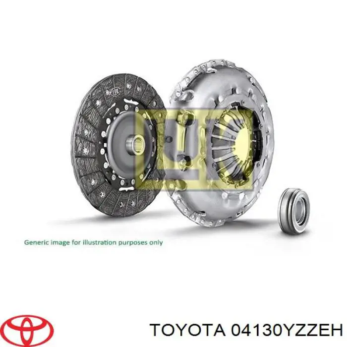 04130YZZEH Toyota kit de embrague (3 partes)