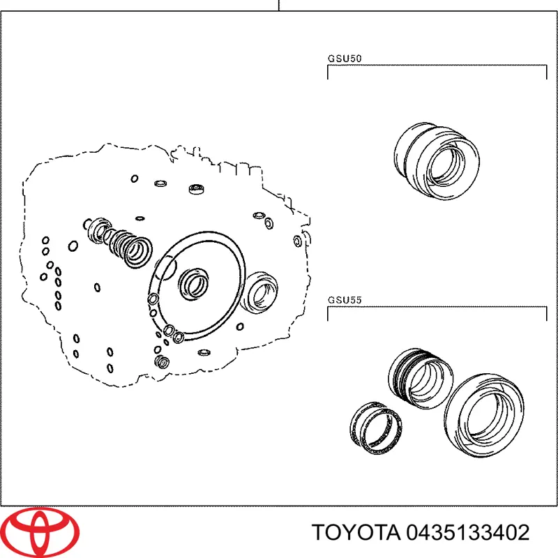 0435133401 Toyota kit de reparación, caja de cambios automática