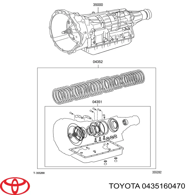 Kit de reparación de caja de cambios automática Toyota 0435160470 precio, desde 360,44 EUR