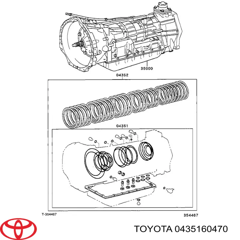 Kit de reparación, caja de cambios automática para Toyota Hilux (KUN25)