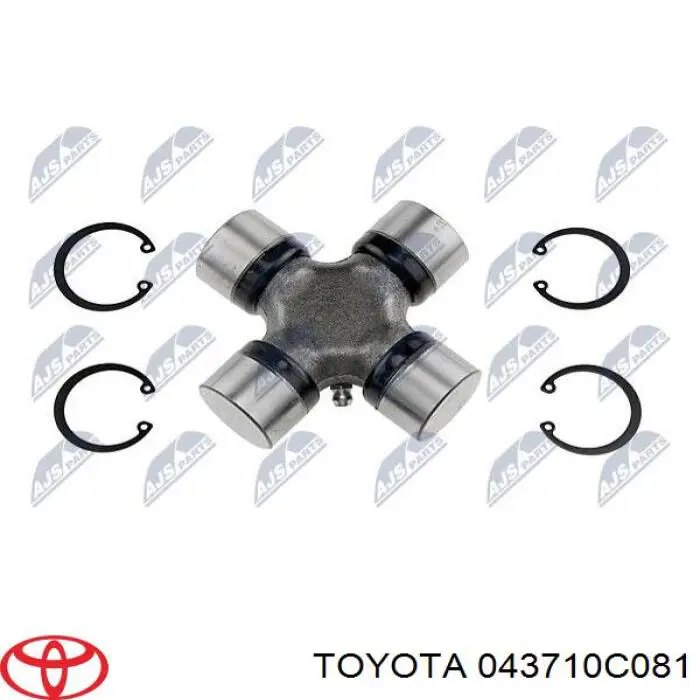 043710C081 Toyota cruceta de árbol de cardán trasero