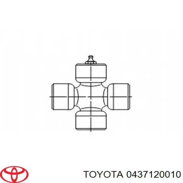 0437120010 Toyota cruceta de árbol de cardán trasero