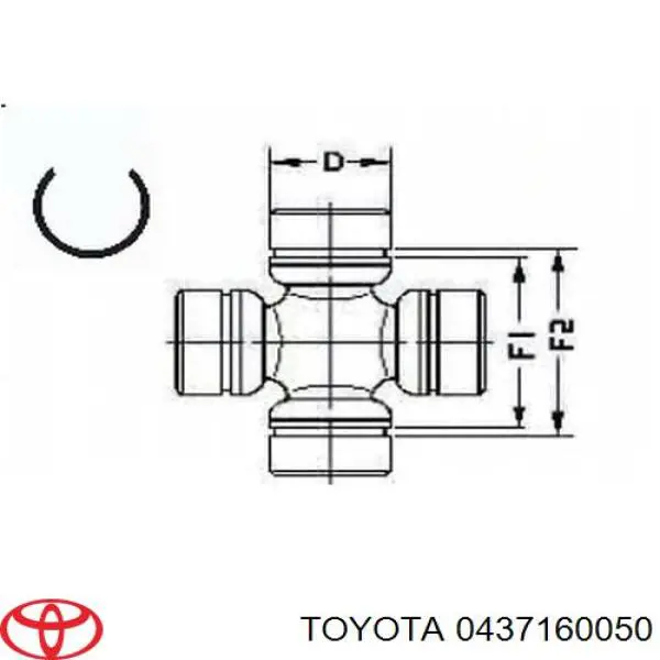 Cruceta de árbol de cardán delantero para Toyota Land Cruiser (J10)