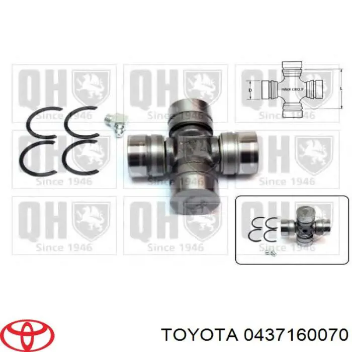 0437160070 Toyota Cruceta transmision