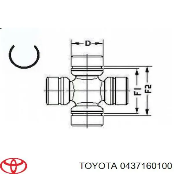 Cruceta del eje cardán trasero Toyota 0437160100 precio, desde 20,63 EUR