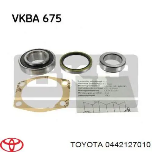 0442127010 Toyota Buje de rueda trasero