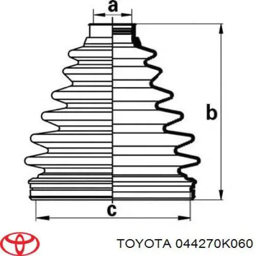 Comprar 044270K060 Toyota Fuelle de palier delantero exterior