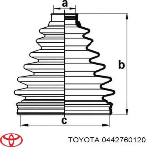 Fuelle, palier delantero exterior Toyota 0442760120 precio, desde 15,79 EUR