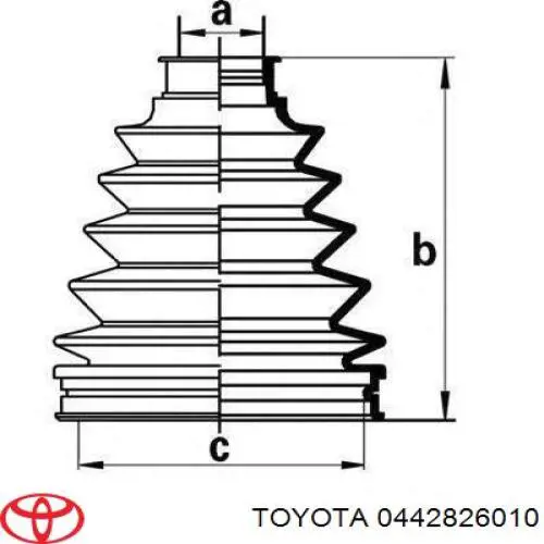 Juego de fuelles de junta homocinética delantera Toyota 0442826010 precio, desde 7,85 EUR