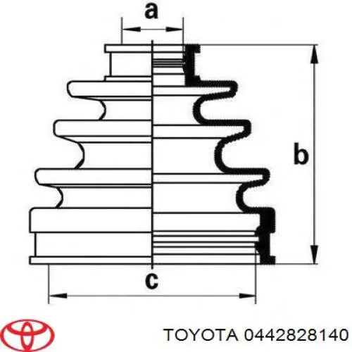 Comprar 0442828140 Toyota Fuelle de palier delantero exterior