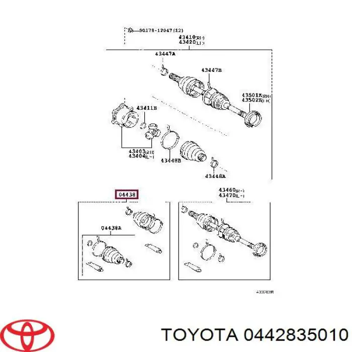 Fuelle, árbol de transmisión delantero exterior para Toyota Hilux (N)