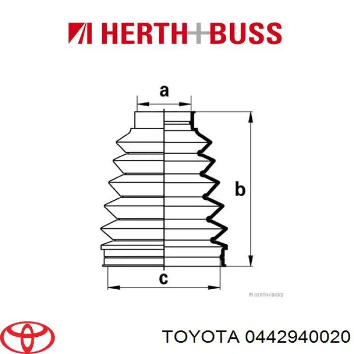 0442940020 Toyota fuelle, árbol de transmisión delantero interior