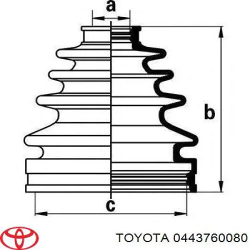 Fuelle transmisión delantero exterior Toyota 0443760080 precio, desde 19,78 EUR