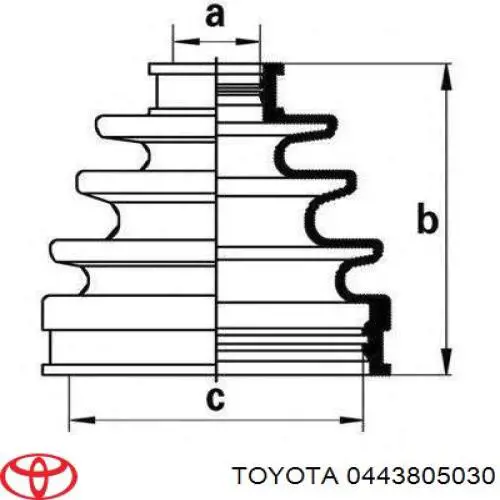 Fuelle transmisión delantero exterior Toyota 0443805030 precio, desde 11,31 EUR