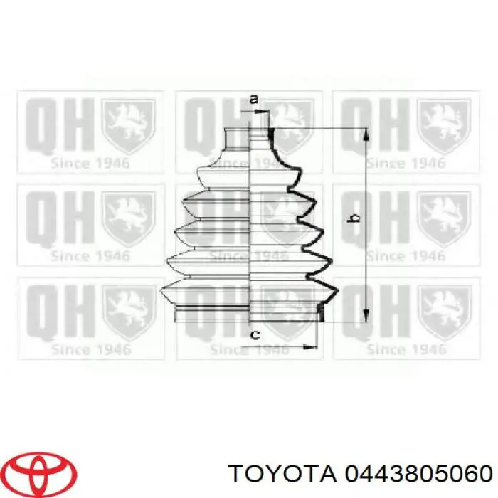 Comprar 0443805140 Toyota Juego de fuelles de junta homocinética delantera