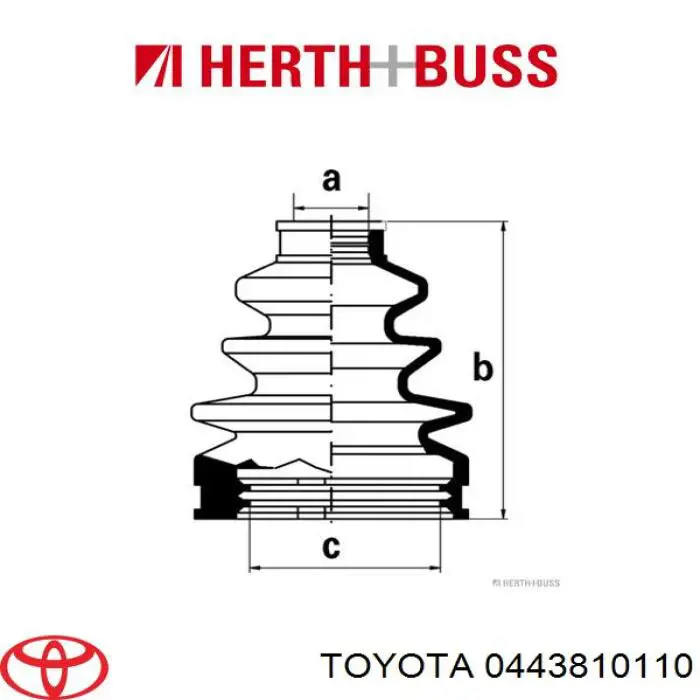 0443810110 Toyota fuelle, árbol de transmisión delantero exterior