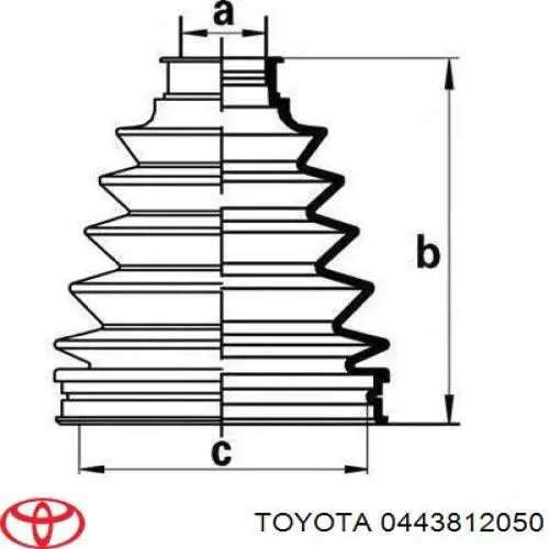 0443812050 Toyota fuelle, árbol de transmisión delantero interior
