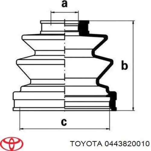 0443820010 Toyota fuelle, árbol de transmisión delantero exterior