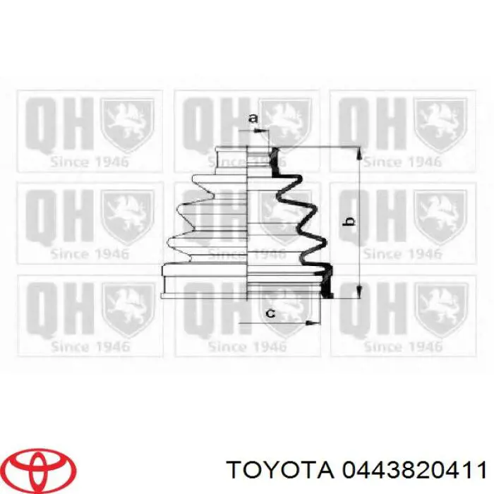 0443820411 Toyota fuelle, árbol de transmisión delantero exterior