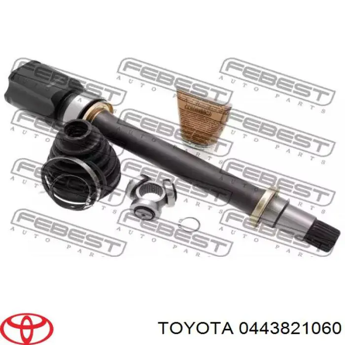 0443821060 Toyota juego de fuelles, árbol de transmisión delantero