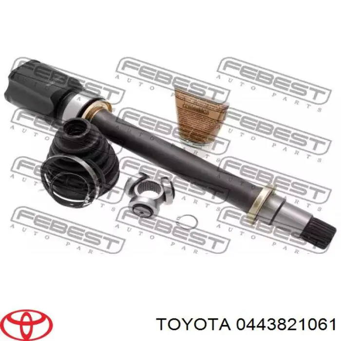 0443821061 Toyota juego de fuelles, árbol de transmisión delantero