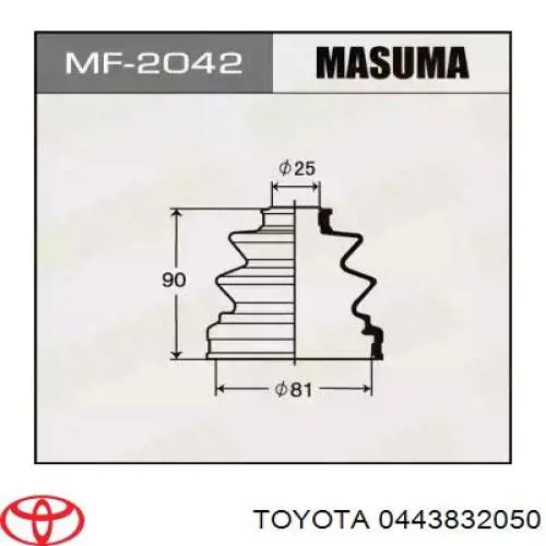 Comprar 443832050 Toyota Fuelle de palier delantero exterior