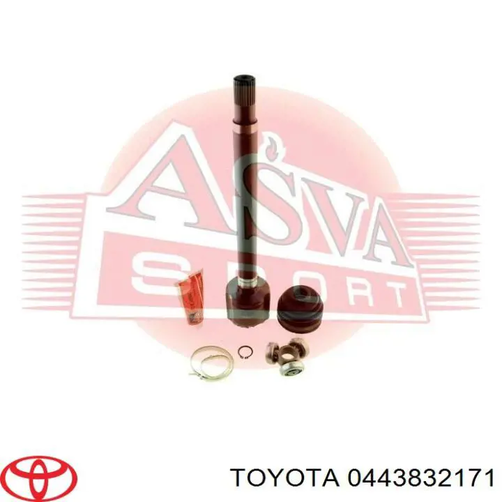 0443832171 Toyota fuelle, árbol de transmisión delantero exterior