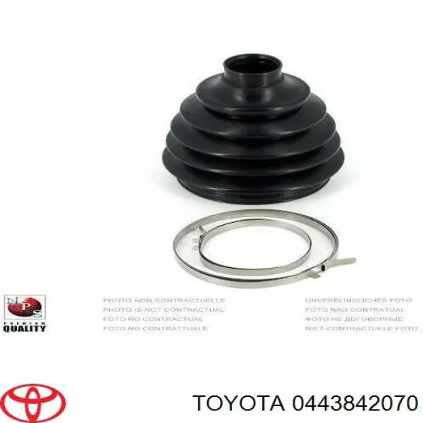 0443842070 Toyota fuelle, árbol de transmisión delantero interior