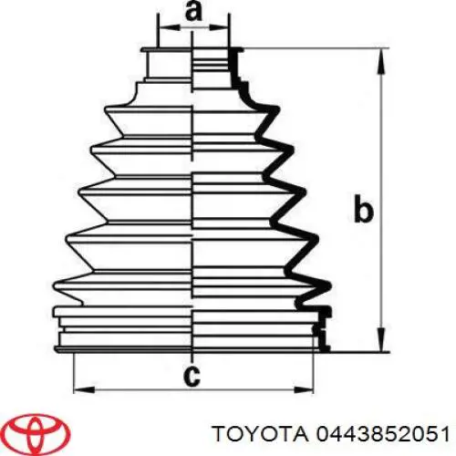 Fuelle, palier delantero exterior Toyota 0443852051 precio, desde 10,07 EUR