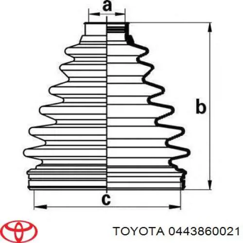 Comprar 0443860021 Toyota Fuelle de palier delantero exterior