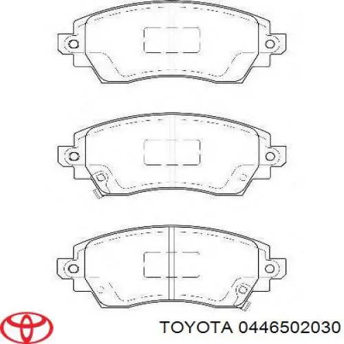 0446502030 Toyota pastillas de freno delanteras