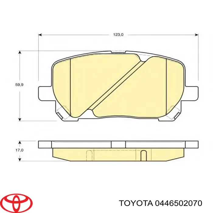 0446502070 Toyota Pastillas delanteras