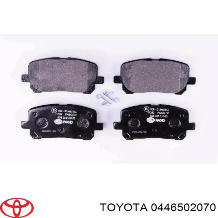 Pastillas de freno 0446502070 Toyota