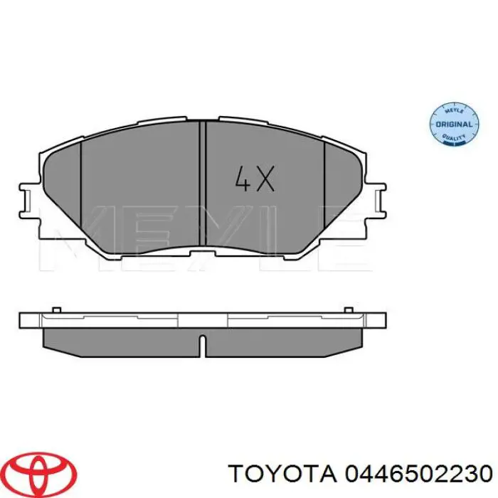 Pastillas de freno 0446502230 Toyota