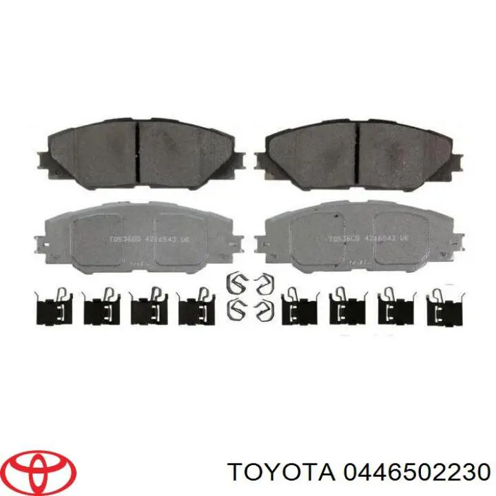 Pastillas de freno delanteras Toyota 0446502230