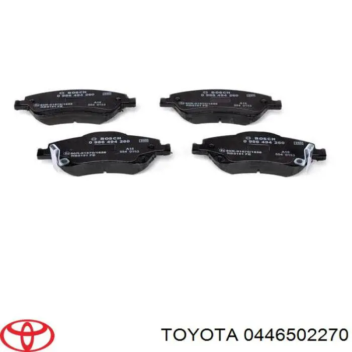 Pastillas de freno delanteras TOYOTA 0446502270