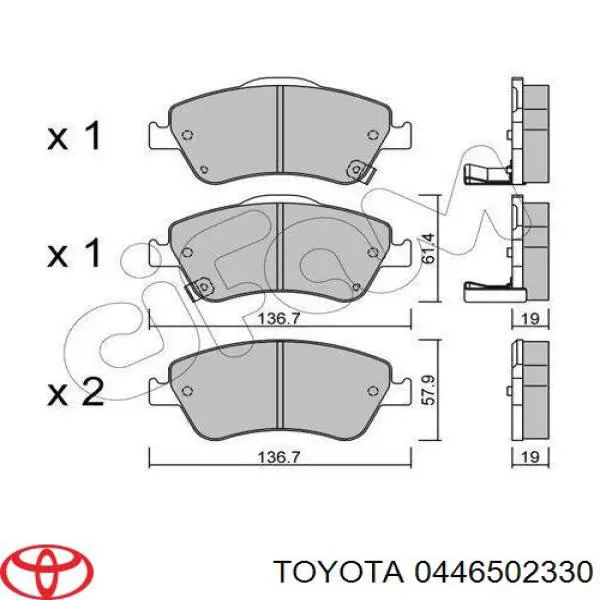 Pastillas de freno delanteras Toyota Corolla E12