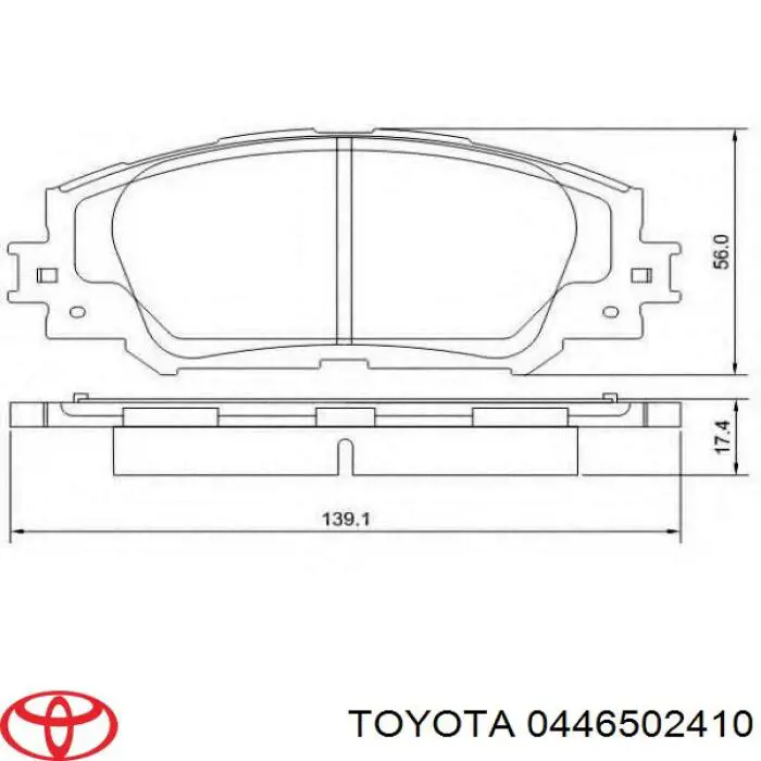 Comprar 0446502410 Toyota Pastillas delanteras de freno