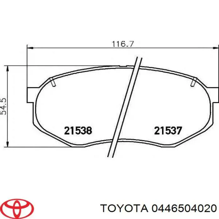 Pastillas freno delanteras Toyota 0446504020 precio, desde 23,64 EUR