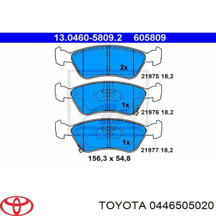 Pastillas freno delanteras Toyota 0446505020 precio, desde 27,70 EUR