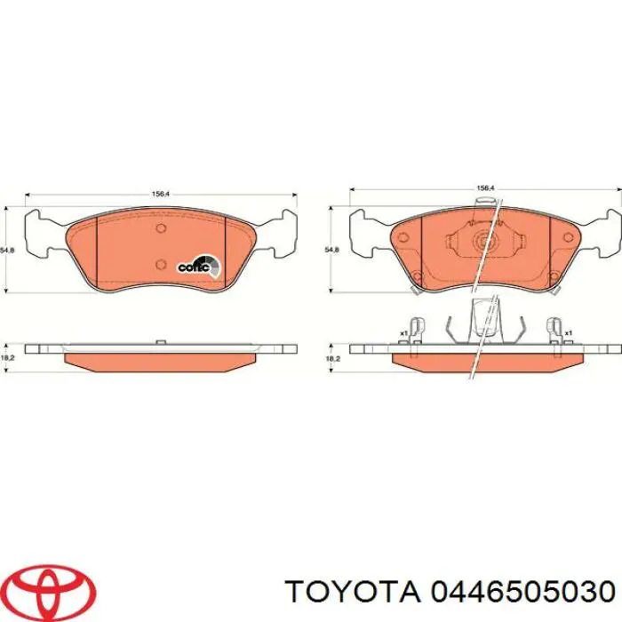 Comprar 0446505030 Toyota Pastillas delanteras de freno