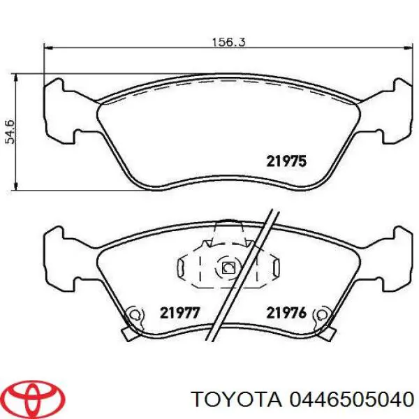 Pastillas de freno 0446505040 Toyota