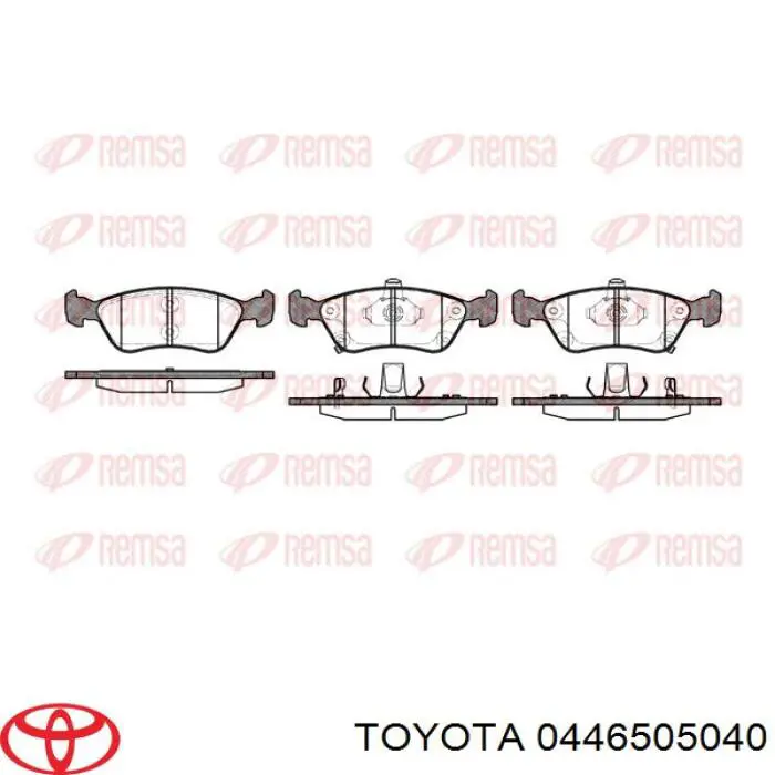 Comprar 0446505040 Toyota Pastillas delanteras de freno
