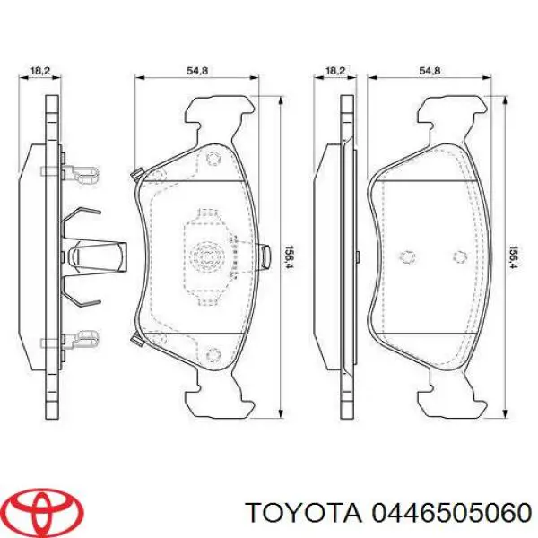 Pastillas de freno delanteras Toyota 0446505060