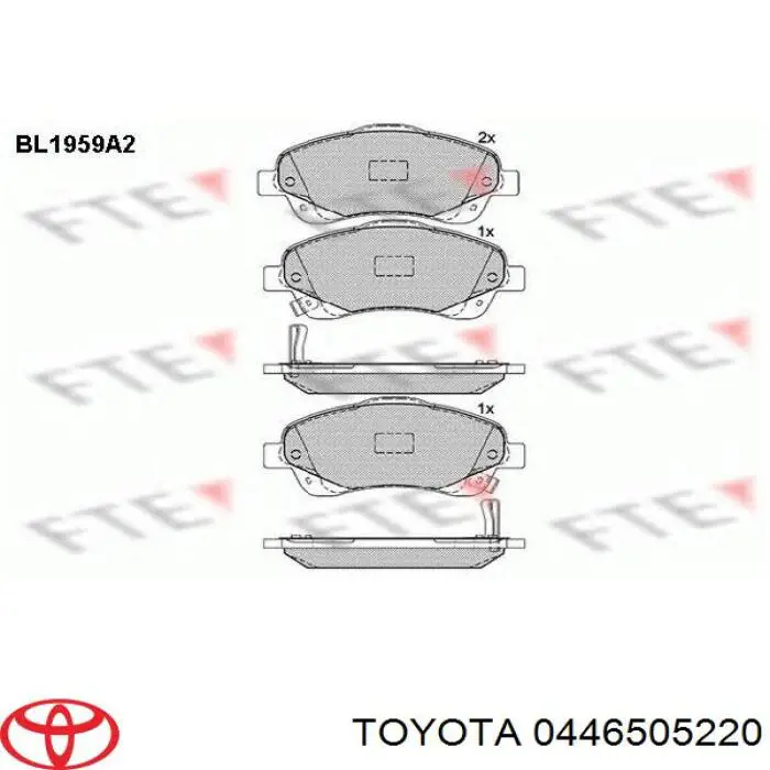 Pastillas de freno delanteras Toyota Corolla R10