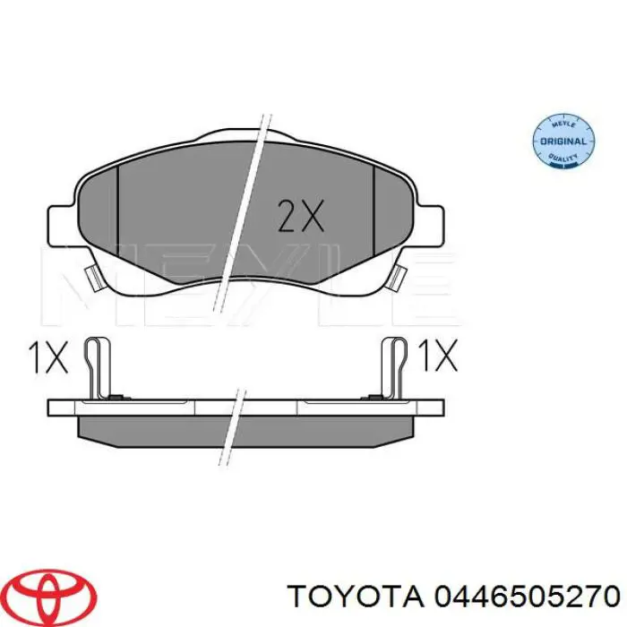 0446505270 Toyota pastillas de freno delanteras